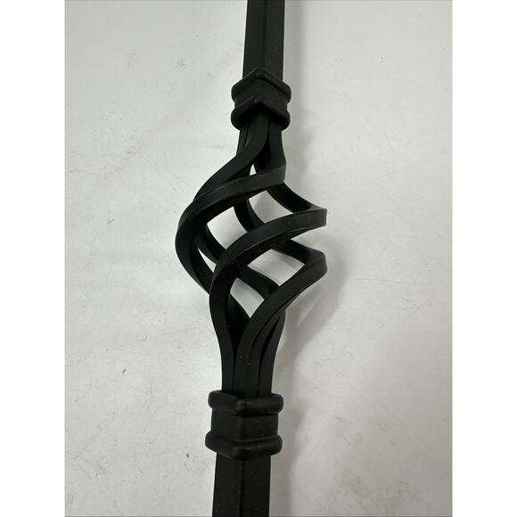 Lot Of 4 Black Wrought Iron Double Twist Basket Pin Top Balusters 44” x 1/2” {C5 - Picture 3 of 16